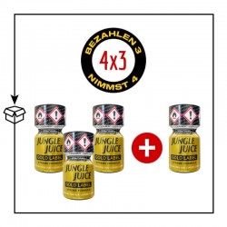 PACK 4 POPPERS JUNGLE JUICE GOLD LABEL 10ML
