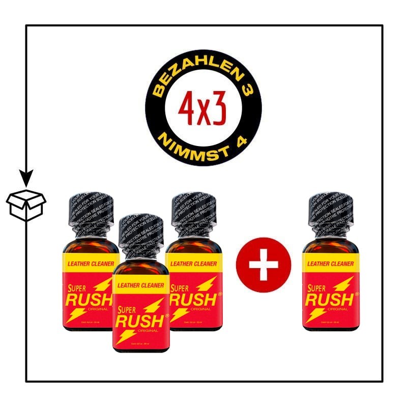 PACK 4 POPPERS SUPER RUSH 24ML