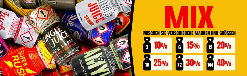 Poppers Klein kaufen — 9ml & 10ml ab 7,90€ | Rush, Amsterdam, Jungle Juice